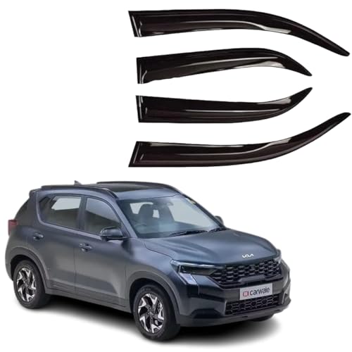 Car Rain Wind Door Visor/Side Window Deflector/Unbreakable/Rain Guard/Wind Guard Accessories Compatible for (Hyundai i10 Grand)|B089R54TNN