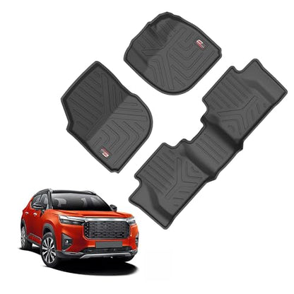 GFX TPV Car Floor Mats Premium Life Long Foot Mats | Compatible with Dzire (2012 to 2019) / Swift (2011 to 2017) Onwards | Waterproof, Anti-Slip, All-Weather, Durable & Easy to Clean Car Mats, Black|B0CZXGXX6N