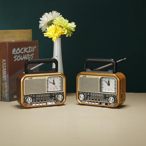MZ S669 (Retro Radio Speaker) Multi-Functional with High Power, Clock & 5W Power with 1500mAh Battery|B0FNWTBVJ4