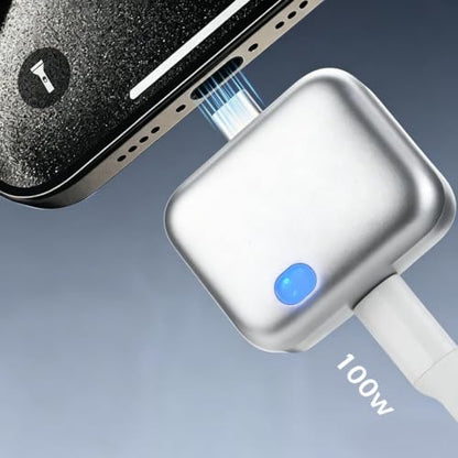 Auto Stop Charging Adapter USB-C Smart Overcharge Protection Device Stops at 100% Battery | 100W Fast Charging Battery Health Guard for iPhone, Android, Samsung, iPad, MacBook, Nintendo Switch|B0HFK9ZQ9J