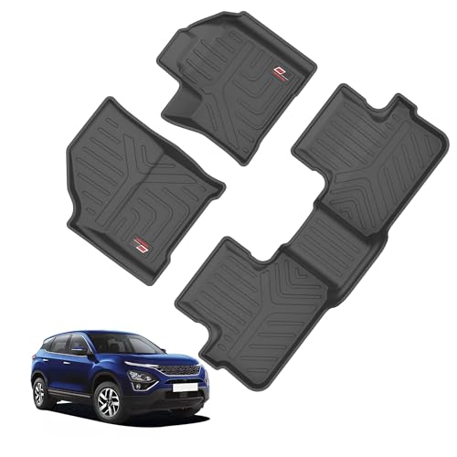 GFX TPV Car Floor Mats Premium Life Long Foot Mats | Compatible with Dzire (2012 to 2019) / Swift (2011 to 2017) Onwards | Waterproof, Anti-Slip, All-Weather, Durable & Easy to Clean Car Mats, Black|B0CZXGXX6N