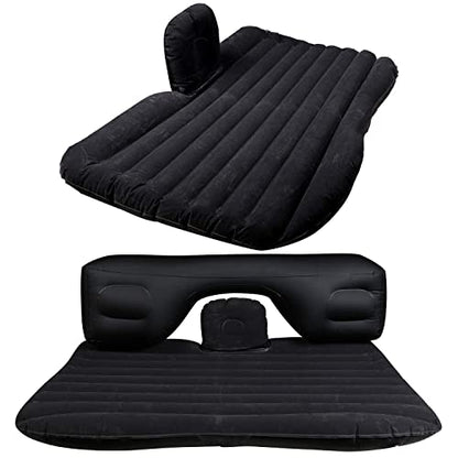 Allextreme Car Inflatable Air Mattress Back Seat Camping Bed,Universal Portable SUV Extended Air Couch with Two Air Pillows Travel Sleeping baby kids with Air Pump,Blow Up Bed (Black)|B078L41WDC