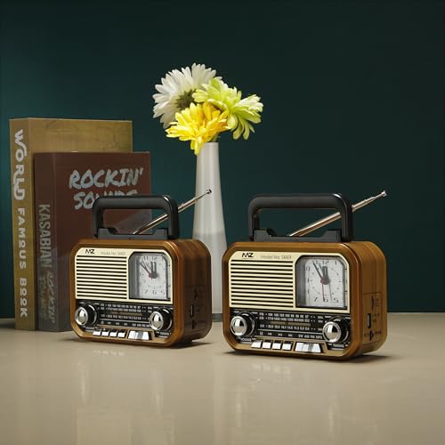 MZ S669 (Retro Radio Speaker) Multi-Functional with High Power, Clock & 5W Power with 1500mAh Battery|B0FNWTBVJ4