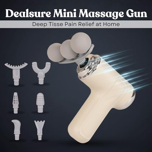 Dealsure Massage Gun | Massage Gun for Pain Relief | 9 Adjustable Heads for Deep Tissue, Muscle Relief for Back, Shoulder & Foot|B0FSLD9JVD