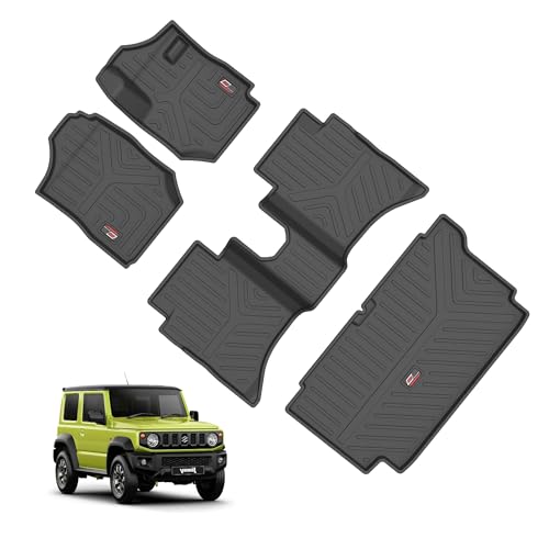 GFX TPV Car Floor Mats Premium Life Long Foot Mats | Compatible with Dzire (2012 to 2019) / Swift (2011 to 2017) Onwards | Waterproof, Anti-Slip, All-Weather, Durable & Easy to Clean Car Mats, Black|B0CZXGXX6N