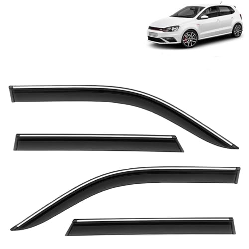 KINGSWAY Accessories Chrome Lining Door Visor Only Compatible with Maruti Suzuki Swift (Year 2024 Onwards) All Model, Premium Chromeline Unbreakable Car Rain Guard Side Rear Wind Deflectors, Pack of 4|B0D8TBQ1PM