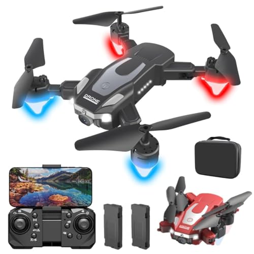 Drone with 4k Camera Foldable 1080P HD Drone with FPV Live Video, Smart Gestures Selfie, Altitude Hold, One Key Take Off/Landing, 3D Flips for Kids and Adults.|B0HFKG7N4K