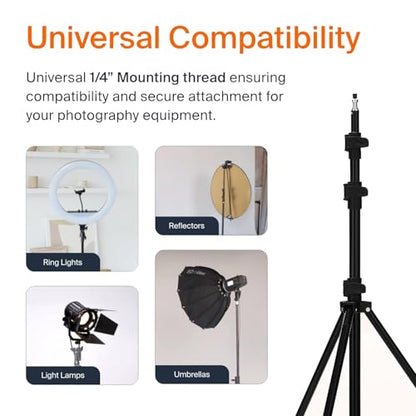 9 Feet Heavy Adjustable Light Stand for Ring Light|LED Video Light|B0DBF1K9QS