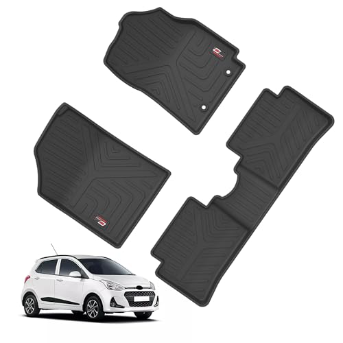 GFX TPV Car Floor Mats Premium Life Long Foot Mats | Compatible with Dzire (2012 to 2019) / Swift (2011 to 2017) Onwards | Waterproof, Anti-Slip, All-Weather, Durable & Easy to Clean Car Mats, Black|B0CZXGXX6N