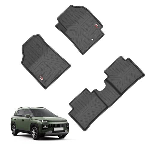 GFX TPV Car Floor Mats Premium Life Long Foot Mats | Compatible with Dzire (2012 to 2019) / Swift (2011 to 2017) Onwards | Waterproof, Anti-Slip, All-Weather, Durable & Easy to Clean Car Mats, Black|B0CZXGXX6N