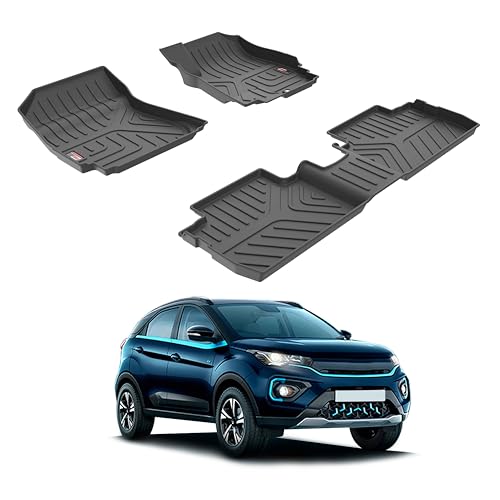GFX TPV Car Floor Mats Premium Life Long Foot Mats | Compatible with Dzire (2012 to 2019) / Swift (2011 to 2017) Onwards | Waterproof, Anti-Slip, All-Weather, Durable & Easy to Clean Car Mats, Black|B0CZXGXX6N