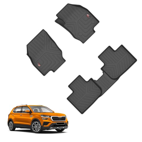 GFX TPV Car Floor Mats Premium Life Long Foot Mats | Compatible with Dzire (2012 to 2019) / Swift (2011 to 2017) Onwards | Waterproof, Anti-Slip, All-Weather, Durable & Easy to Clean Car Mats, Black|B0CZXGXX6N