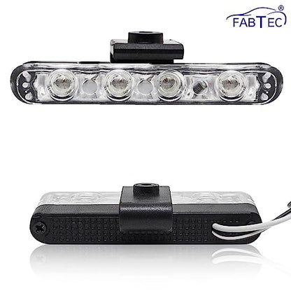 FABTEC Car Grill Red & Blue LED Daytime Running Light DRL Police Flasher Emergency Warning Strobe Light for Cars with Controller & Flashing Modes|B0B5GRJLJZ