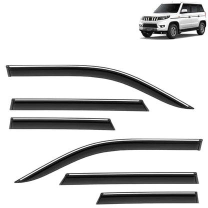 KINGSWAY Accessories Chrome Lining Door Visor Only Compatible with Maruti Suzuki Swift (Year 2024 Onwards) All Model, Premium Chromeline Unbreakable Car Rain Guard Side Rear Wind Deflectors, Pack of 4|B0D8TBQ1PM