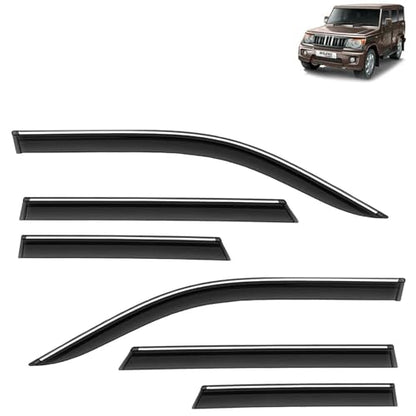 KINGSWAY Accessories Chrome Lining Door Visor Only Compatible with Maruti Suzuki Swift (Year 2024 Onwards) All Model, Premium Chromeline Unbreakable Car Rain Guard Side Rear Wind Deflectors, Pack of 4|B0D8TBQ1PM