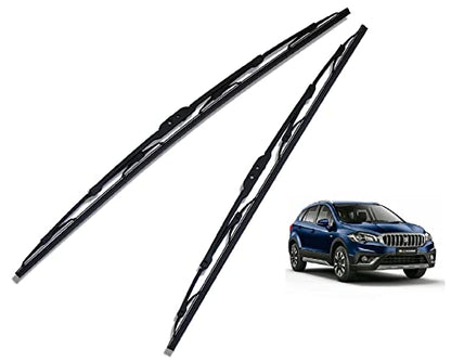Euro Care Metal Type Wiper Blade Compatibility with Tata Altroz Windshield Car Wiper Blade Size D-24,P-16|B0B7XMDG6M