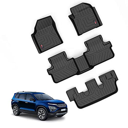 GFX TPV Car Floor Mats Premium Life Long Foot Mats | Compatible with Dzire (2012 to 2019) / Swift (2011 to 2017) Onwards | Waterproof, Anti-Slip, All-Weather, Durable & Easy to Clean Car Mats, Black|B0CZXGXX6N