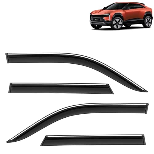 KINGSWAY Accessories Chrome Lining Door Visor Only Compatible with Maruti Suzuki Swift (Year 2024 Onwards) All Model, Premium Chromeline Unbreakable Car Rain Guard Side Rear Wind Deflectors, Pack of 4|B0D8TBQ1PM
