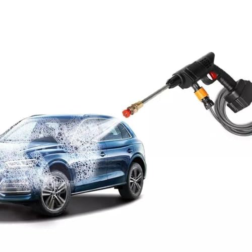 (Double Battery) Cordless Portable Wireless Pressure Washer Gun 48V 12000mAh High Pressure Water Gun for Car Wash & Bikes Cleaning with Adjustable Nozzles & 5M Hose Pipe Car|B0H9SG6WWY