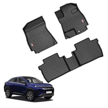 GFX TPV Car Floor Mats Premium Life Long Foot Mats | Compatible with Dzire (2012 to 2019) / Swift (2011 to 2017) Onwards | Waterproof, Anti-Slip, All-Weather, Durable & Easy to Clean Car Mats, Black|B0CZXGXX6N