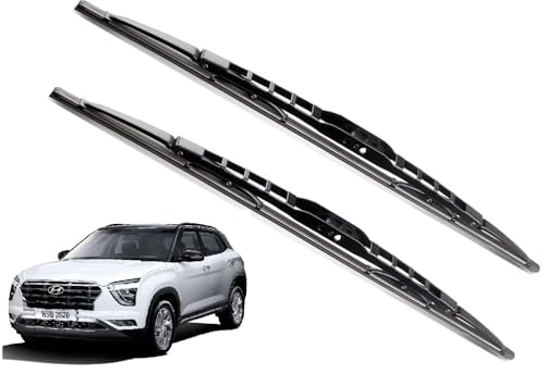 Euro Care Metal Type Wiper Blade Compatibility with Tata Altroz Windshield Car Wiper Blade Size D-24,P-16|B0B7XMDG6M