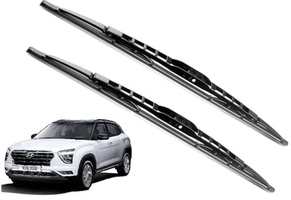 Euro Care Metal Type Wiper Blade Compatibility with Tata Altroz Windshield Car Wiper Blade Size D-24,P-16|B0B7XMDG6M