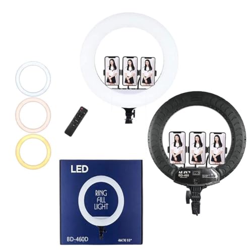 GIFTMAX® 18 Inch LED Ring Light BD 460 | 2 Color Modes & Dimmable Brightness | Remote Control | for YouTube, Makeup, Vlogging, Video Shoot, Live Streaming | Compatible with iPhone & Android|B0FNLW1RZ6