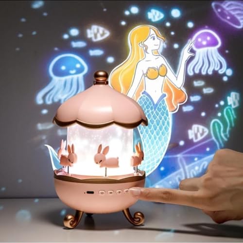 Rabbit Night Light Bunny Projector Galaxy Projector Star Projector Kids Night lamp Nursery Light Bedroom Projector USB Night Light Baby Room Light Kids Room Decor|B0H82QXBMC