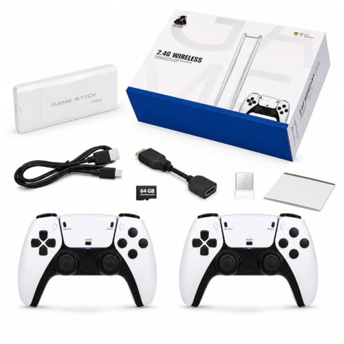 RetroGoods HD Retro Video Game Console Stick with Dual Wireless Controllers, Plug and Play TV Gaming System, Portable Entertainment Device with Classic for Kids and Adults|B0H5W8838D