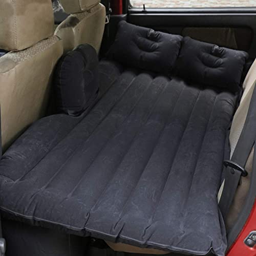 Allextreme Car Inflatable Air Mattress Back Seat Camping Bed,Universal Portable SUV Extended Air Couch with Two Air Pillows Travel Sleeping baby kids with Air Pump,Blow Up Bed (Black)|B078L41WDC