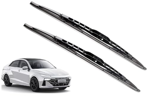 Euro Care Metal Type Wiper Blade Compatibility with Tata Altroz Windshield Car Wiper Blade Size D-24,P-16|B0B7XMDG6M