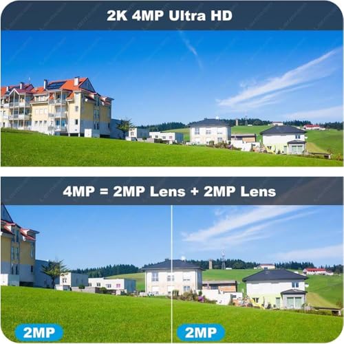 Maizic Smarthome 4G SIM Outdoor CCTV Camera, Dual Lens 10MP (5MP+5MP) Wireless Security Camera, 360° PTZ, No WiFi Camera with SIM, Motion Alert, 2-Way Audio, Night Vision, IP66 Waterproof|B0GYZB693J