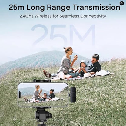 K9 Dual Wireless Microphone (2 Mics) for Mobile – Plug & Play Lavalier Mic for iPhone & Android, Clip On Mic for YouTube, Reels, Vlogging, Interviews & Video Recording|B0G5J1W97R