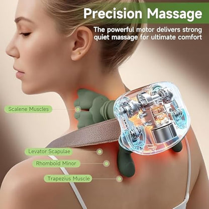 Concepta Neck Massager for Cervical Pain | Wireless Shiatsu Back & Neck Massager | Wireless Heated Neck Massagers & Shoulder Massager | Portable Body Massager Machine for Pain Relief|B0GCHWQCG1