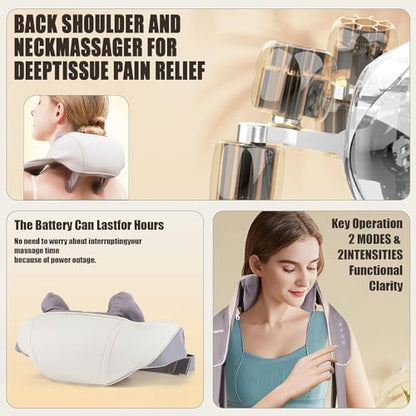 5D Electric Cervical Neck and Back Massager with Heating – Deep Tissue Body Massager for Neck, Shoulders, Waist, and Legs – Effective Pain Relief for Aches and Stiffness|B0DXQBQ3H9