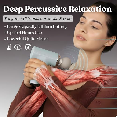 Dealsure Massage Gun | Massage Gun for Pain Relief | 9 Adjustable Heads for Deep Tissue, Muscle Relief for Back, Shoulder & Foot|B0FSLD9JVD