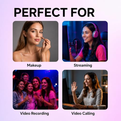 Bestor 12 Inch RGB Ring Light with Phone Holder, 3 Light Modes, 10 Brightness Levels, USB Powered LED Selfie Ring Light for Video Recording, Live Streaming, Makeup, Photography & Online Classes|B0HCBMGL1J