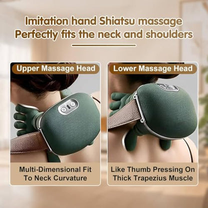 Concepta Neck Massager for Cervical Pain | Wireless Shiatsu Back & Neck Massager | Wireless Heated Neck Massagers & Shoulder Massager | Portable Body Massager Machine for Pain Relief|B0GCHWQCG1