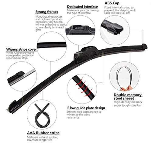 Euro Care Windshield Car Wiper Blades Compatibility with Tata Altroz - Set of 2Pc (D-24,P-16)|B0B7XRMBJ3