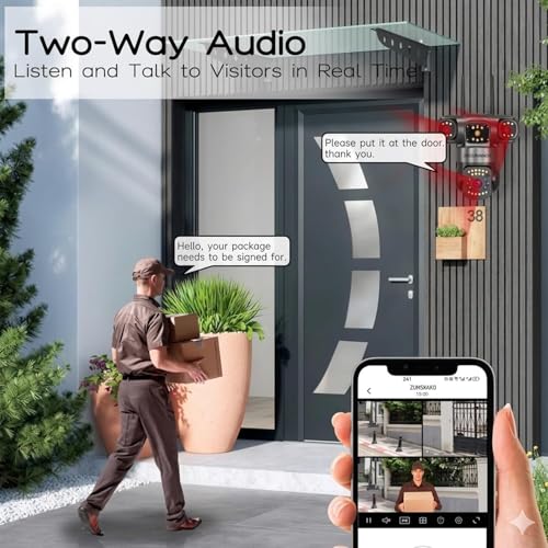 securinnov 6MP Triple Lens PTZ WiFi Outdoor Security Camera with 3-Screen Monitoring | Auto Motion Detection | Color Night Vision |Two-Way Audio Communication (Triple Lens PTZ)|B0H6TXTQ2J