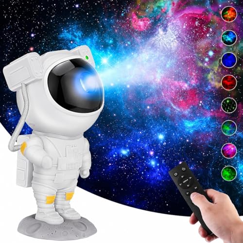 fizzytech Astronaut Galaxy Projector Night Light with 360 Degree Rotating Nebula, Remote Control, Timer & Adjustable Head for Kids Bedroom|B0H5WT3NNM