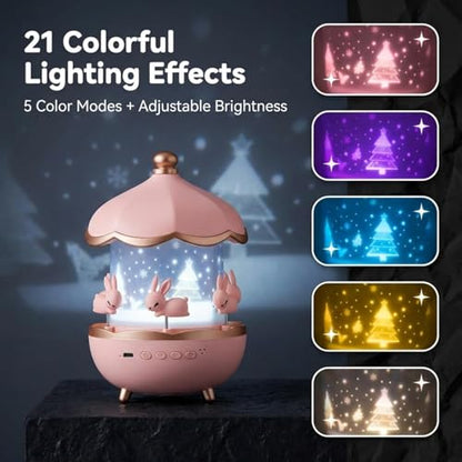 Rabbit Night Light Bunny Projector Galaxy Projector Star Projector Kids Night lamp Nursery Light Bedroom Projector USB Night Light Baby Room Light Kids Room Decor|B0H82QXBMC