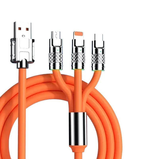 3 In 1 Fast Charging Data Cable,120W Portable Charger Cord With Usb Type-C & Micro-Usb For All Phones,Charger Type C Retractable Usb Charging Cable|B0D7TNYVWJ