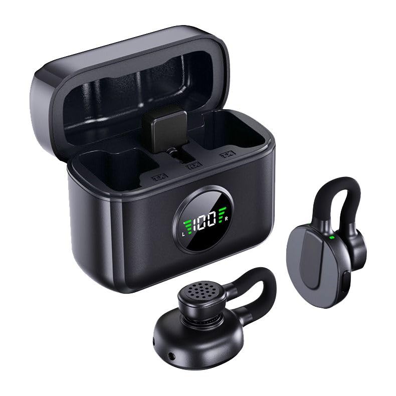 VRJTEC K205 Dual Wireless Lavalier Microphone with 360° Noise Reduction | Crystal-Clear Audio for YouTube, Vlogs, Video Recording & Meetings | Compatible with Mobile, Laptop, DSLR, GoPro & More|B0FNRK94DS