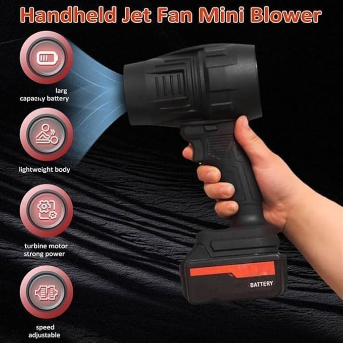 Handheld Electric Air Blower,Turbo Jet Blower Cordless,Handheld High Powerful Blow Brushless for Extra runtime,Multipurpose Car,Home Corner, Road Cleaning Easy use Home|B0H9RJ9BCK