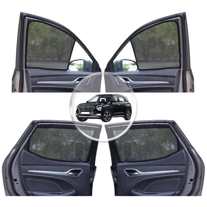 NEODRIFT 'NeoShade' Magnetic Car Sunshades for Hyundai Creta (2020-2026) (Set of 2 - Front Row Only)(UV Protection, Magnetic Grip, Privacy & Heat Control)|B0DWF1W9X3
