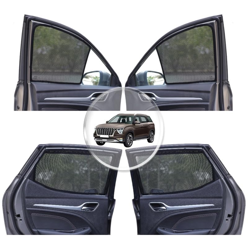 NEODRIFT 'NeoShade' Magnetic Car Sunshades for Hyundai Creta (2020-2026) (Set of 2 - Front Row Only)(UV Protection, Magnetic Grip, Privacy & Heat Control)|B0DWF1W9X3