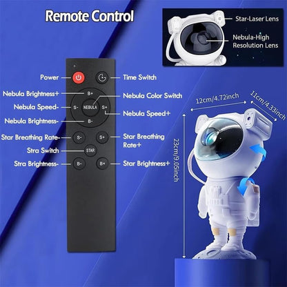 fizzytech Astronaut Galaxy Projector Night Light with 360 Degree Rotating Nebula, Remote Control, Timer & Adjustable Head for Kids Bedroom|B0H5WT3NNM