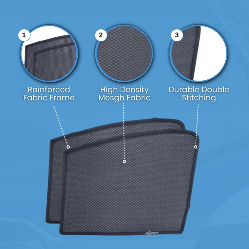 NEODRIFT 'NeoShade' Magnetic Car Sunshades for Hyundai Creta (2020-2026) (Set of 2 - Front Row Only)(UV Protection, Magnetic Grip, Privacy & Heat Control)|B0DWF1W9X3
