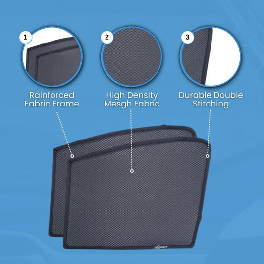 NEODRIFT 'NeoShade' Magnetic Car Sunshades for Hyundai Creta (2020-2026) (Set of 2 - Front Row Only)(UV Protection, Magnetic Grip, Privacy & Heat Control)|B0DWF1W9X3